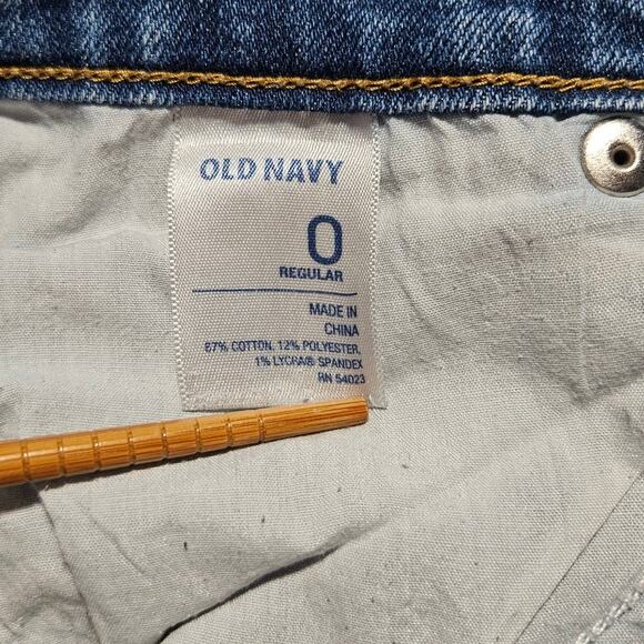 EUC Old Navy Distressed Boyfriend Skinny Jeans Sz. 0 Regular Happy Blue - Picture 6 of 11